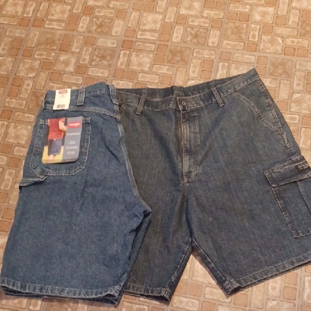 Wrangler Men's Denim Cargo Jean Shorts Size 38